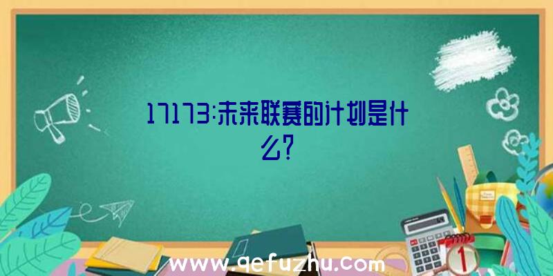 17173:未来联赛的计划是什么？