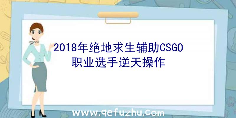 2018年绝地求生辅助CSGO职业选手逆天操作