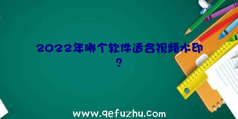 2022年哪个软件适合视频水印？