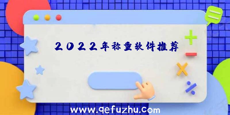 2022年称重软件推荐