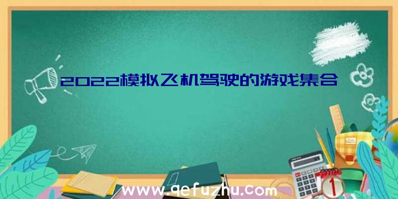 2022模拟飞机驾驶的游戏集合