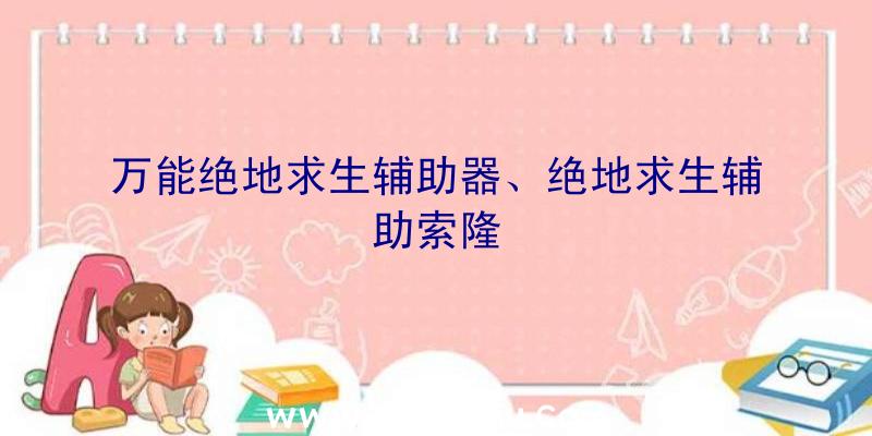 万能绝地求生辅助器、绝地求生辅助索隆