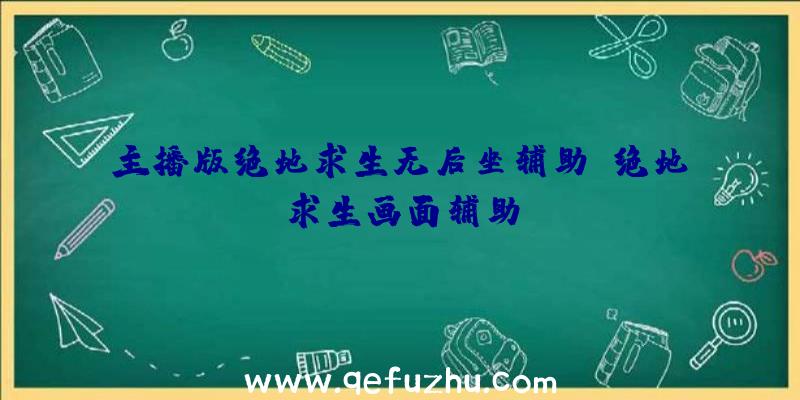 主播版绝地求生无后坐辅助、绝地求生画面辅助