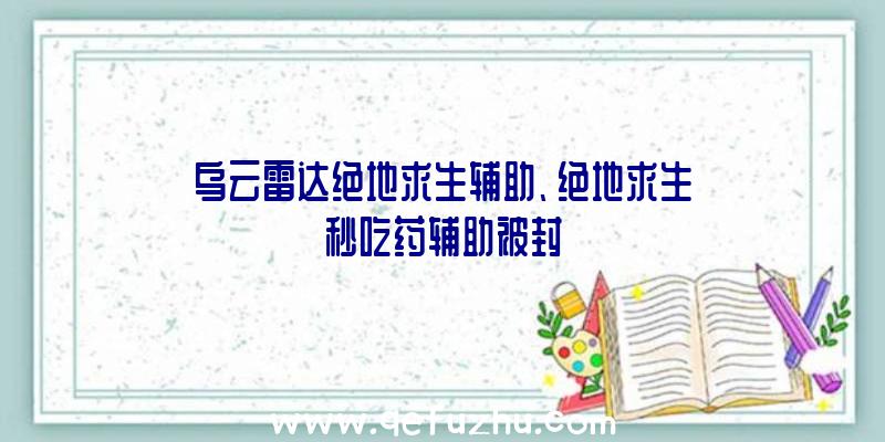 乌云雷达绝地求生辅助、绝地求生秒吃药辅助被封