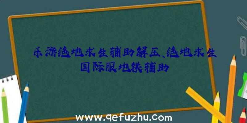 乐游绝地求生辅助解压、绝地求生国际服地铁辅助