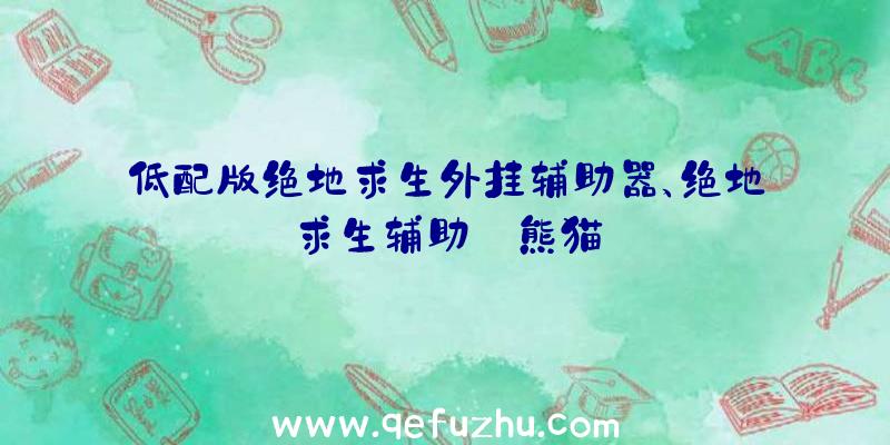 低配版绝地求生外挂辅助器、绝地求生辅助