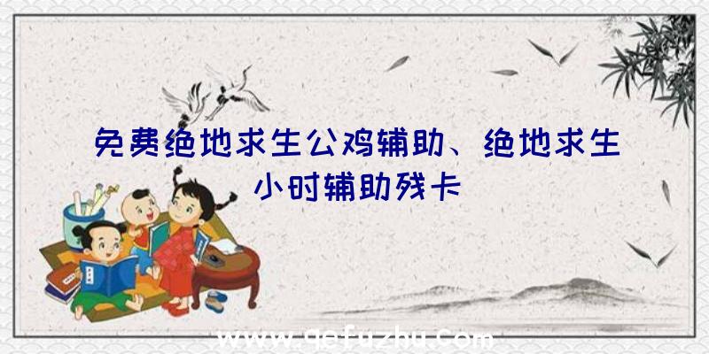 免费绝地求生公鸡辅助、绝地求生小时辅助残卡