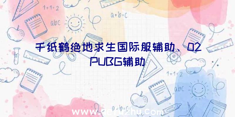 千纸鹤绝地求生国际服辅助、02PUBG辅助