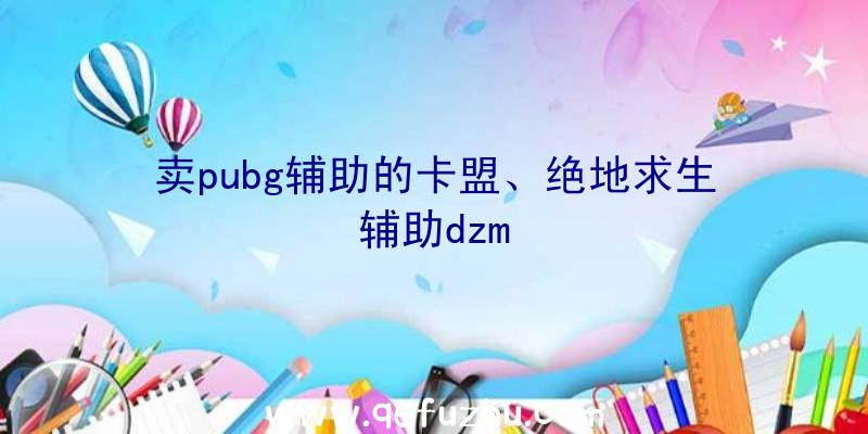 卖pubg辅助的卡盟、绝地求生辅助dzm