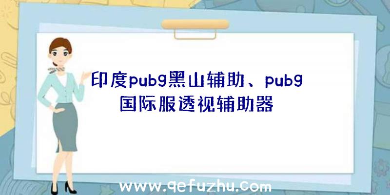 印度pubg黑山辅助、pubg国际服透视辅助器