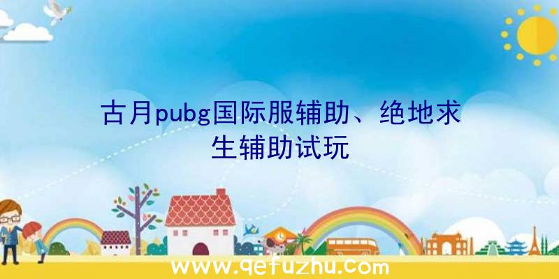 古月pubg国际服辅助、绝地求生辅助试玩