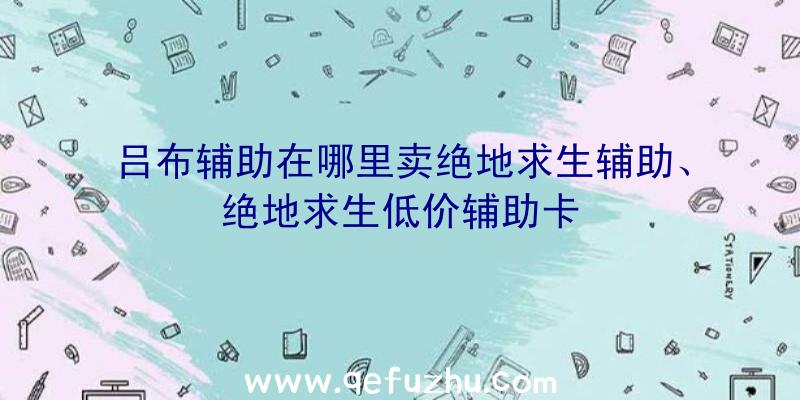 吕布辅助在哪里卖绝地求生辅助、绝地求生低价辅助卡