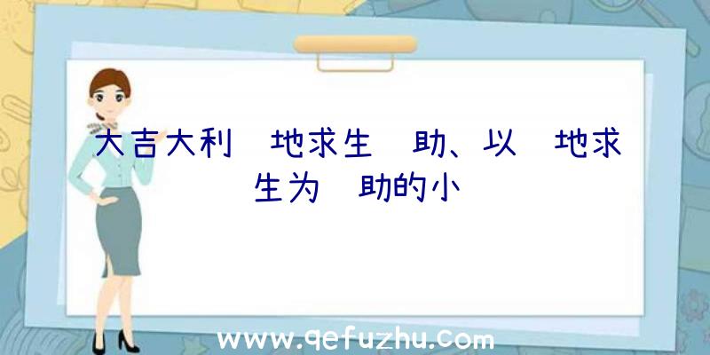 大吉大利绝地求生辅助、以绝地求生为辅助的小说