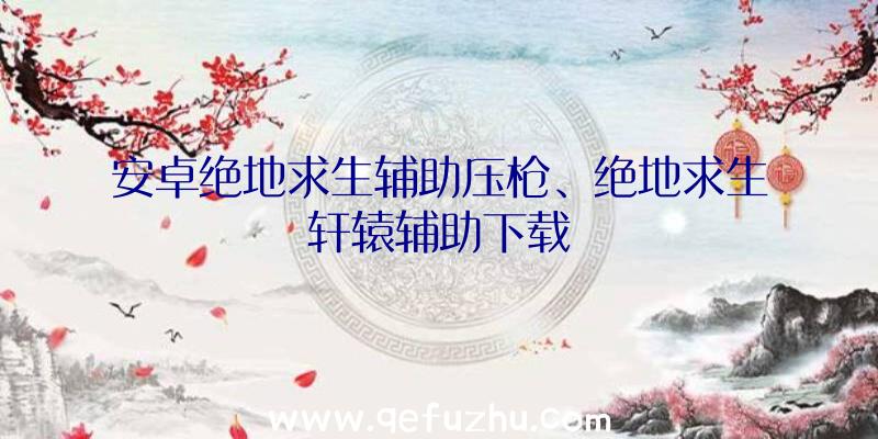 安卓绝地求生辅助压枪、绝地求生轩辕辅助下载