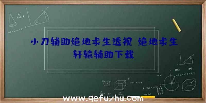 小刀辅助绝地求生透视、绝地求生轩辕辅助下载