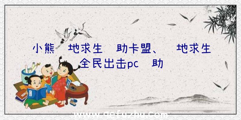 小熊绝地求生辅助卡盟、绝地求生全民出击pc辅助