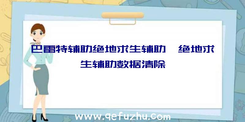 巴雷特辅助绝地求生辅助、绝地求生辅助数据清除