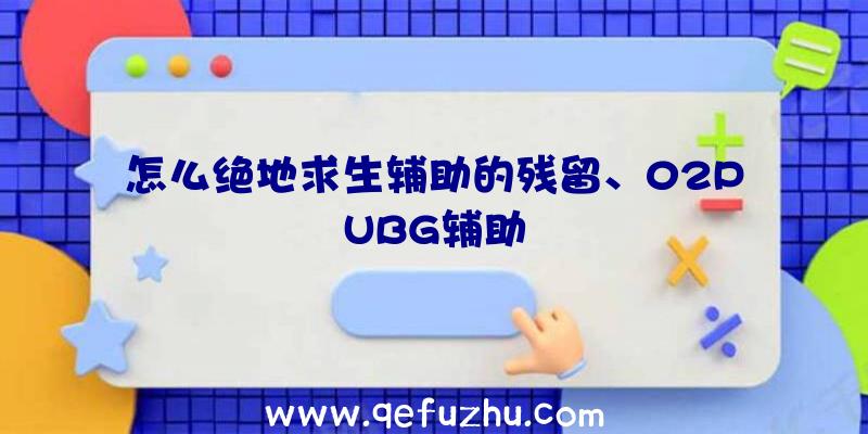 怎么绝地求生辅助的残留、02PUBG辅助