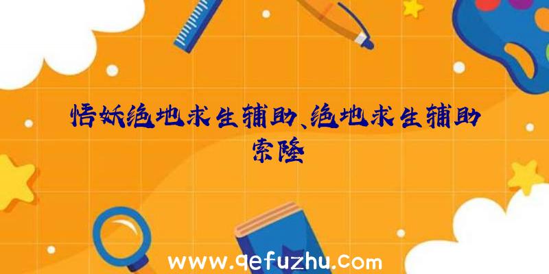 悟妖绝地求生辅助、绝地求生辅助索隆