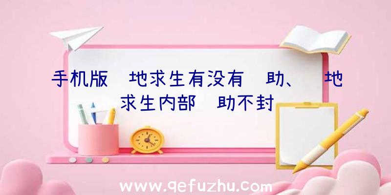 手机版绝地求生有没有辅助、绝地求生内部辅助不封