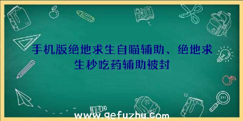 手机版绝地求生自瞄辅助、绝地求生秒吃药辅助被封