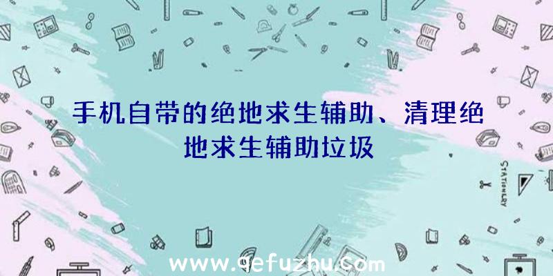 手机自带的绝地求生辅助、清理绝地求生辅助垃圾