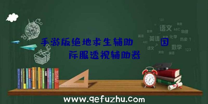 手游版绝地求生辅助、pubg国际服透视辅助器