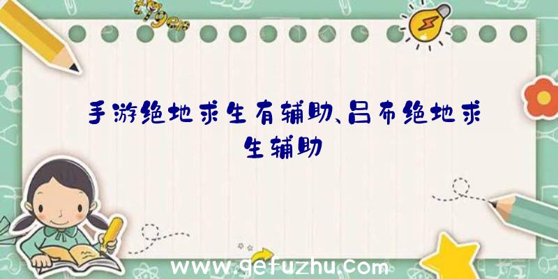 手游绝地求生有辅助、吕布绝地求生辅助