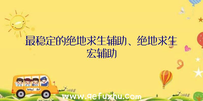 最稳定的绝地求生辅助、绝地求生宏辅助