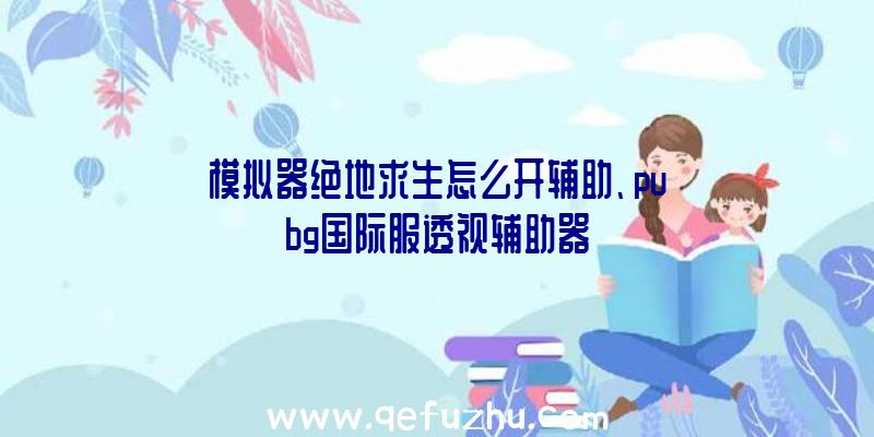 模拟器绝地求生怎么开辅助、pubg国际服透视辅助器