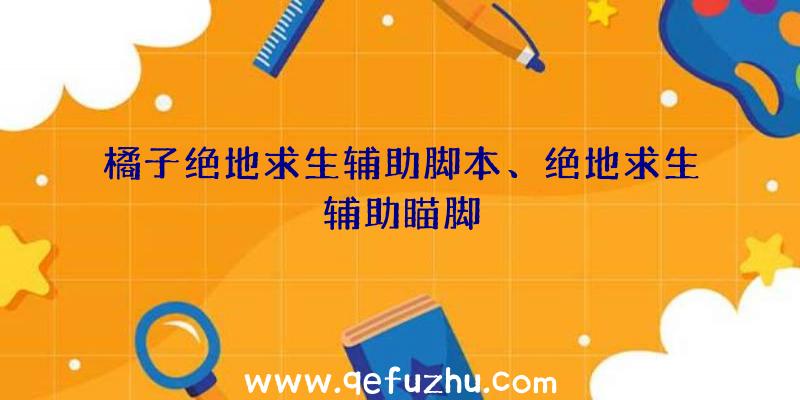 橘子绝地求生辅助脚本、绝地求生辅助瞄脚