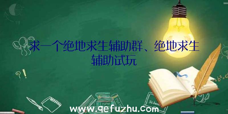 求一个绝地求生辅助群、绝地求生辅助试玩