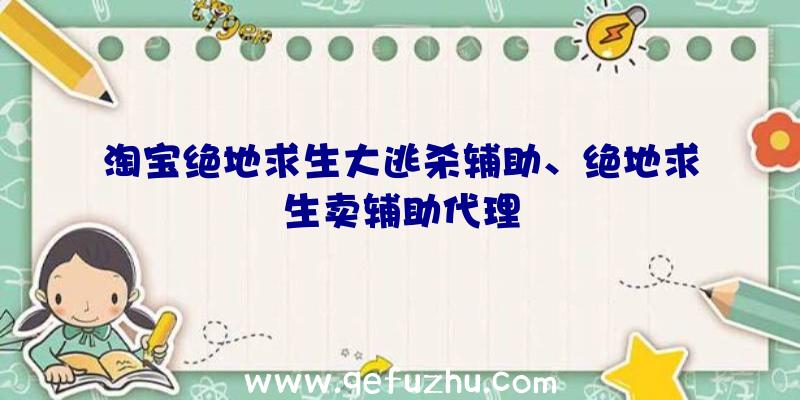 淘宝绝地求生大逃杀辅助、绝地求生卖辅助代理