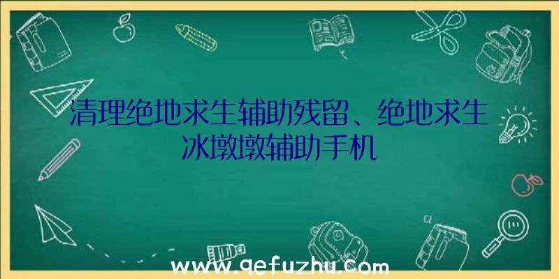 清理绝地求生辅助残留、绝地求生冰墩墩辅助手机