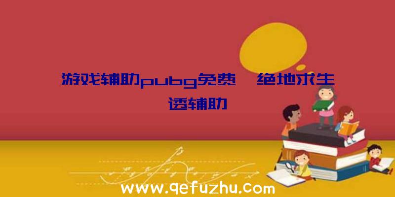 游戏辅助pubg免费、绝地求生透辅助