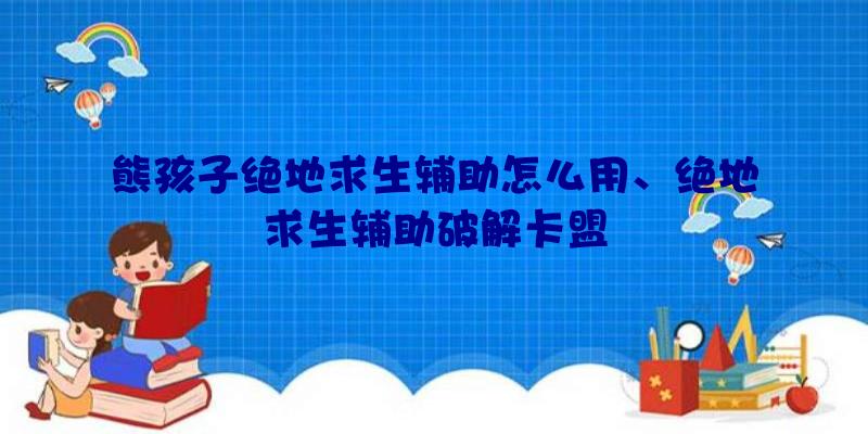 熊孩子绝地求生辅助怎么用、绝地求生辅助破解卡盟