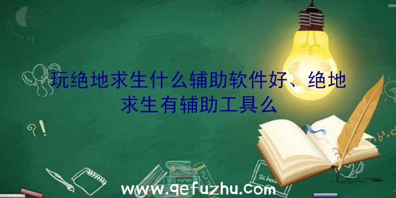 玩绝地求生什么辅助软件好、绝地求生有辅助工具么