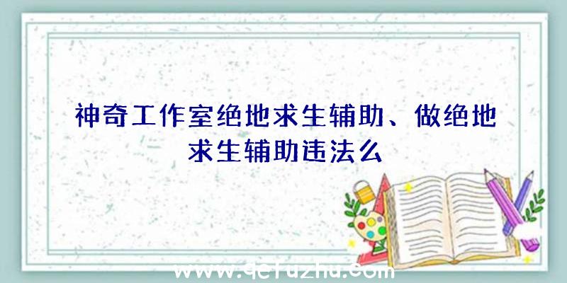 神奇工作室绝地求生辅助、做绝地求生辅助违法么