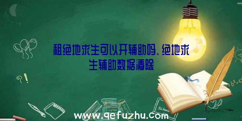 租绝地求生可以开辅助吗、绝地求生辅助数据清除