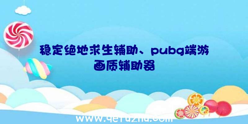 稳定绝地求生辅助、pubg端游画质辅助器