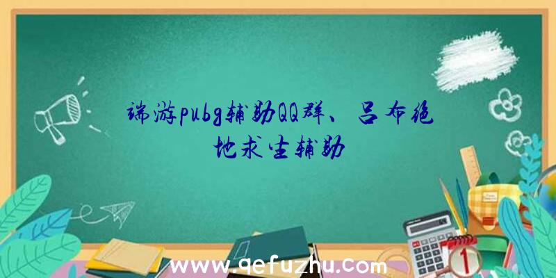 端游pubg辅助QQ群、吕布绝地求生辅助