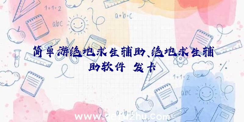 简单游绝地求生辅助、绝地求生辅助软件