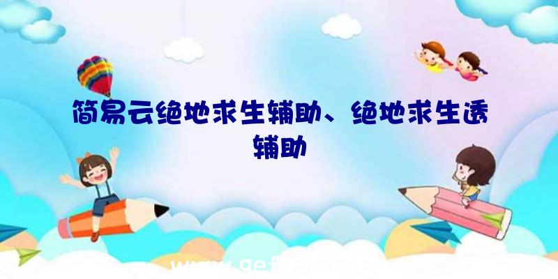 简易云绝地求生辅助、绝地求生透辅助