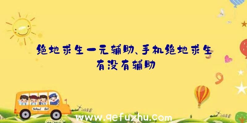 绝地求生一元辅助、手机绝地求生有没有辅助