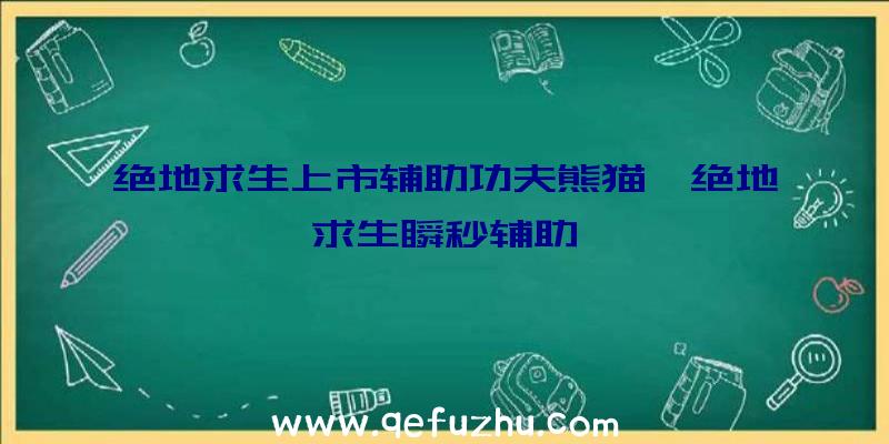 绝地求生上市辅助功夫熊猫、绝地求生瞬秒辅助