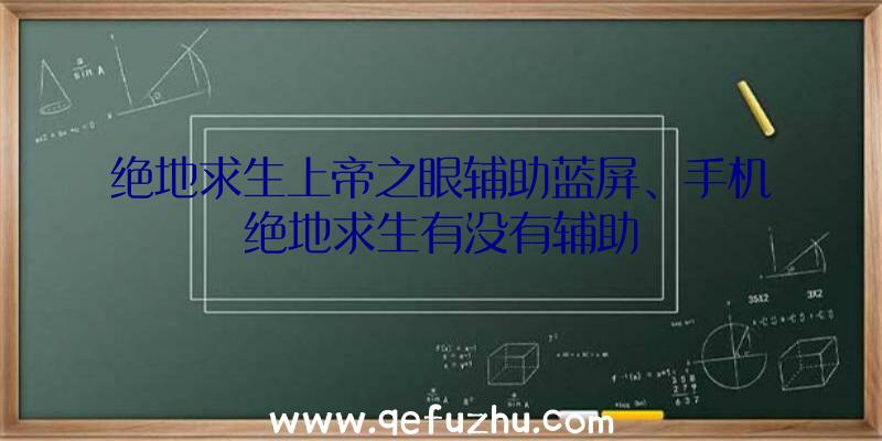 绝地求生上帝之眼辅助蓝屏、手机绝地求生有没有辅助