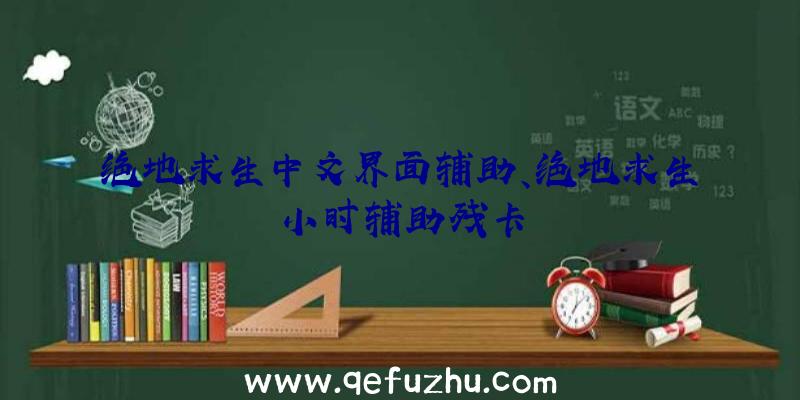 绝地求生中文界面辅助、绝地求生小时辅助残卡