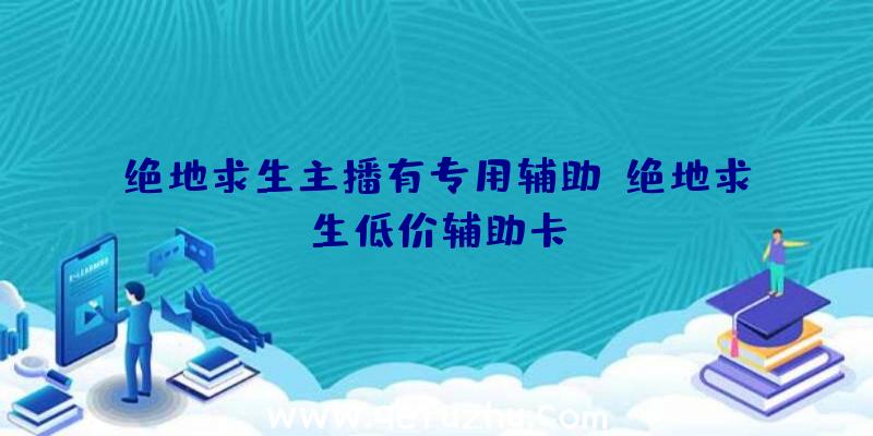 绝地求生主播有专用辅助、绝地求生低价辅助卡