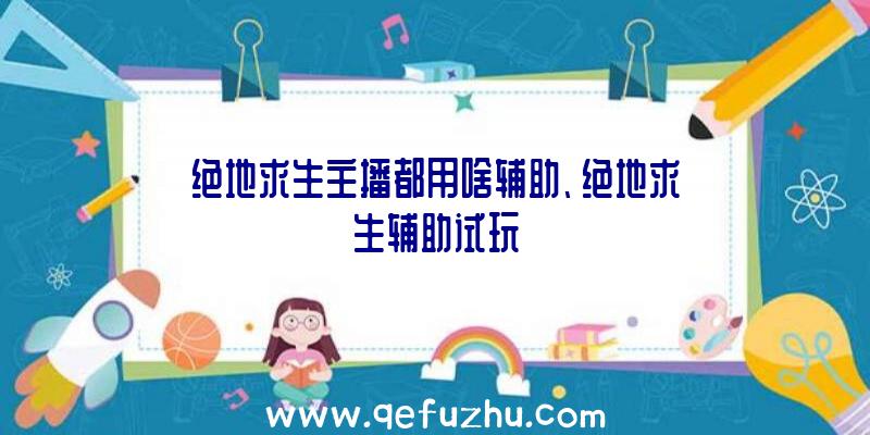 绝地求生主播都用啥辅助、绝地求生辅助试玩