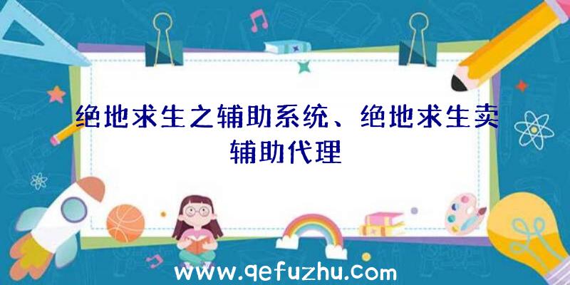 绝地求生之辅助系统、绝地求生卖辅助代理